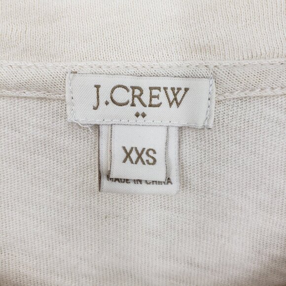 3/$25 J. Crew Floral Embroidered 3/4 Sleeve Top XXS Womens‎ Cotton Cream - Picture 3 of 8